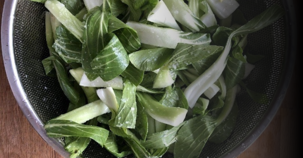 Preparation and Serving Bok Choy